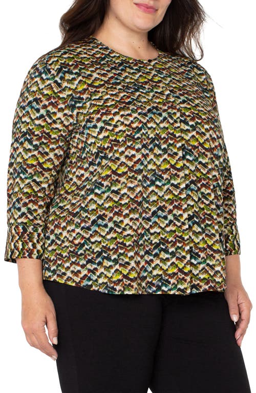 Liverpool Los Angeles Abstract Print Top In Multi
