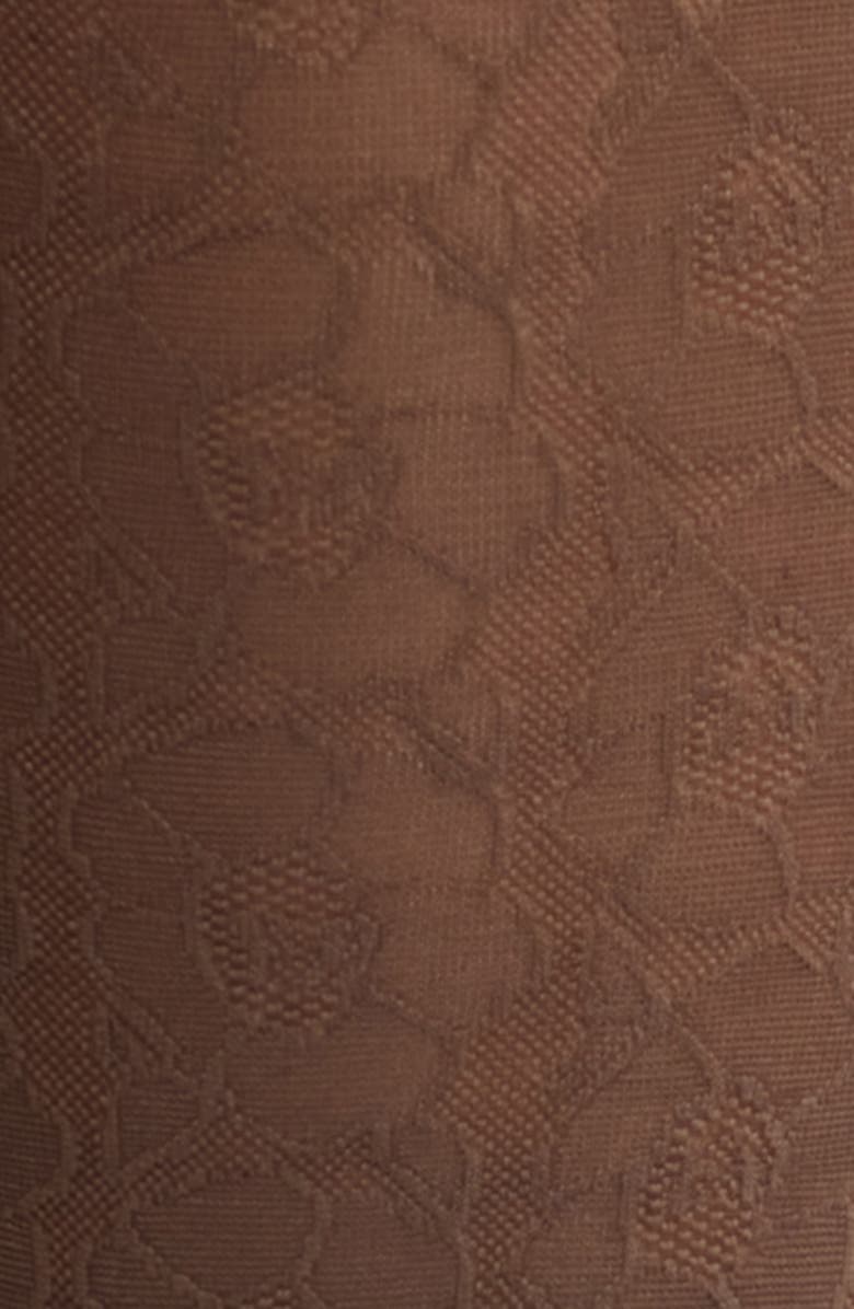 HIGH HEEL JUNGLE Maria Floral Lace Knee High Socks, Alternate, color, Brown