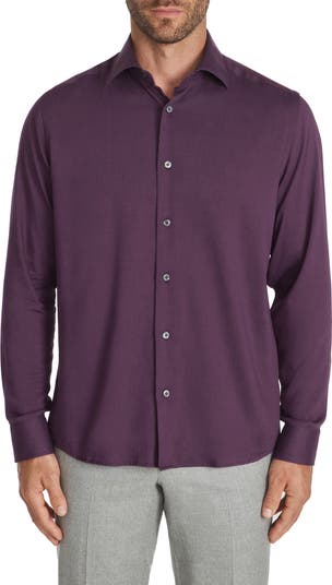 Aurelio Cotton & Silk Blend Dress Shirt