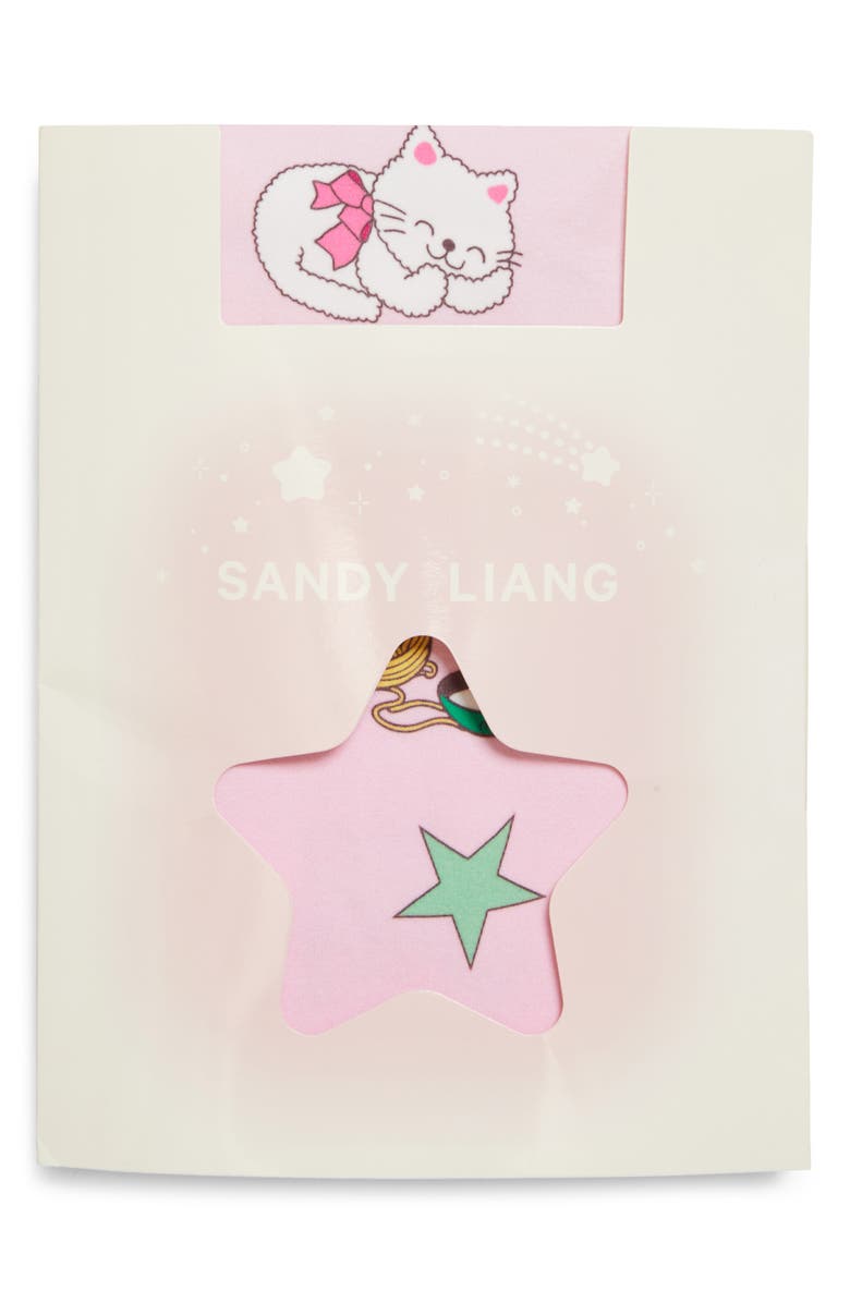 Sandy Liang Percy Print Tights, Main, color, Pink Multi