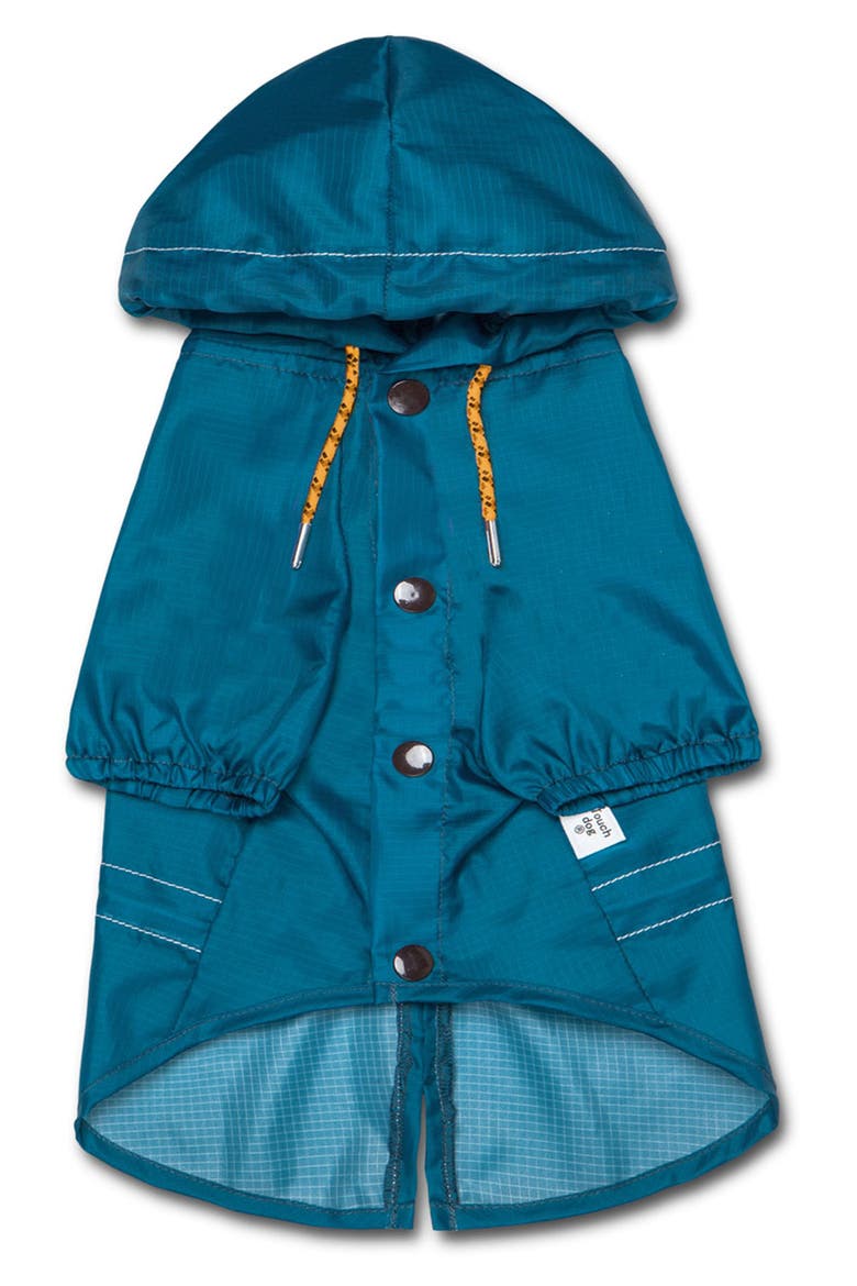 Split-Vent Designer Waterproof Dog Raincoat - Large, Alternate, color, BLUE