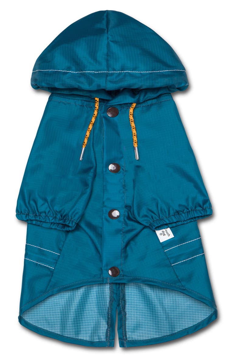 TOUCHDOG Split-Vent Designer Waterproof Dog Raincoat - Large, Alternate, color, Blue