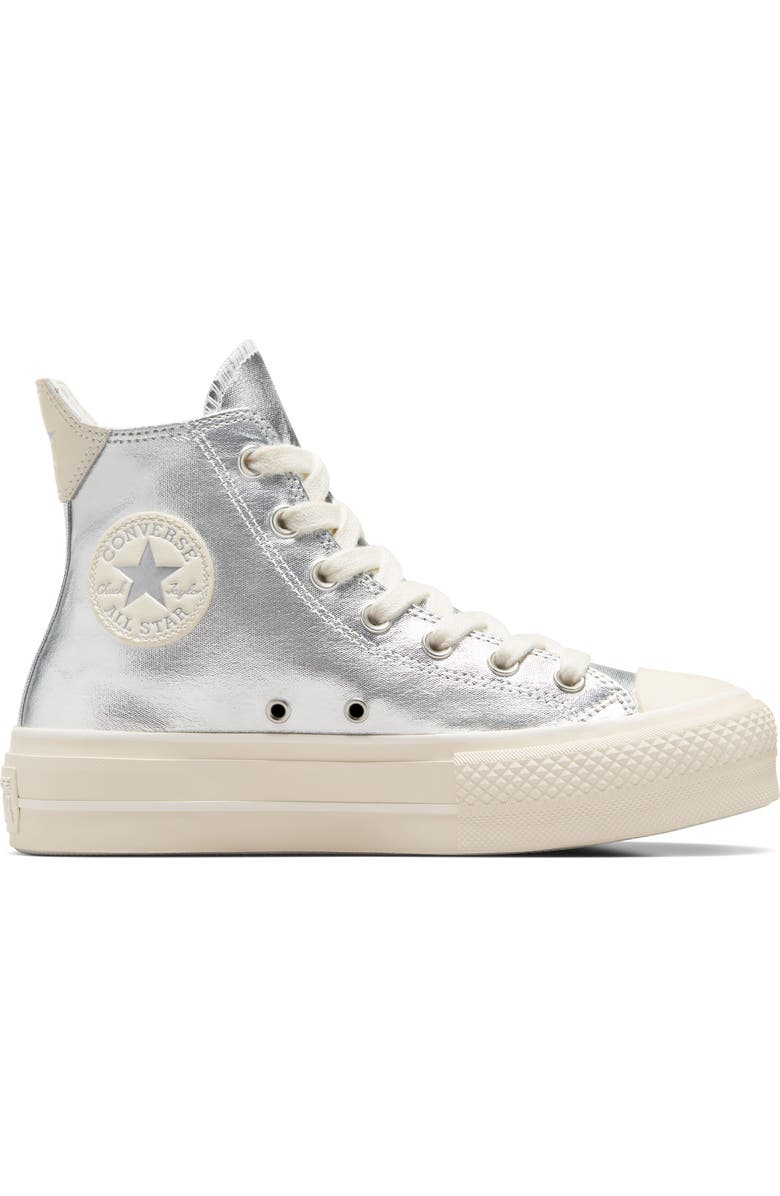 Converse Chuck Taylor<sup>®</sup> All Star<sup>®</sup> Lift Metallic High Top Platform Sneaker, Alternate, color,