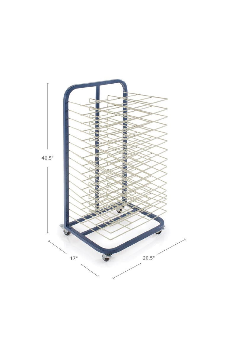 Mobile Floor Drying Rack, Alternate, color, Blue