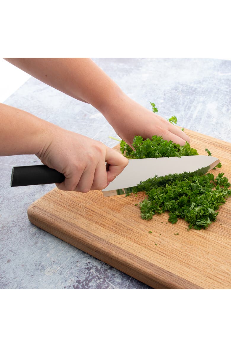 Cutlery 8.5-Inch French Chef Knife Set of 2 & Quick Edge Knife Sharpener, Alternate, color, Black