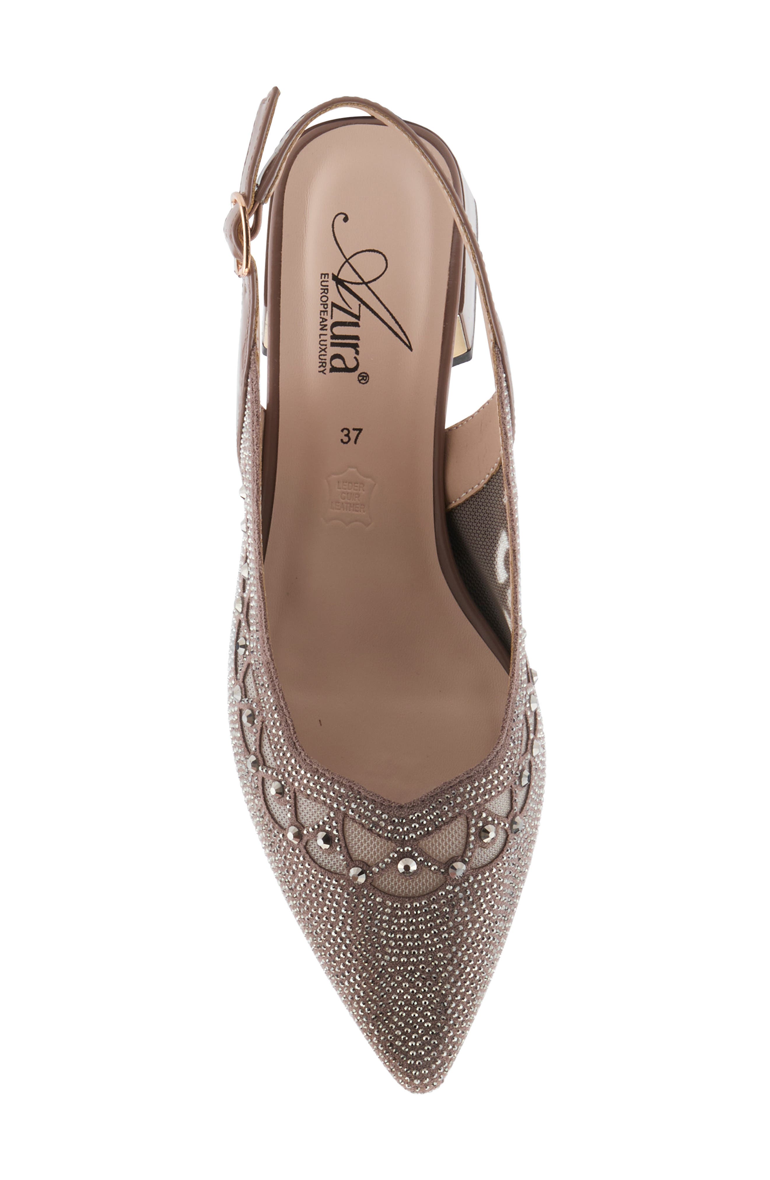 AZURA BY SPRING STEP Pretigurl Pointed Toe Slingback Flat, Alternate, color, 