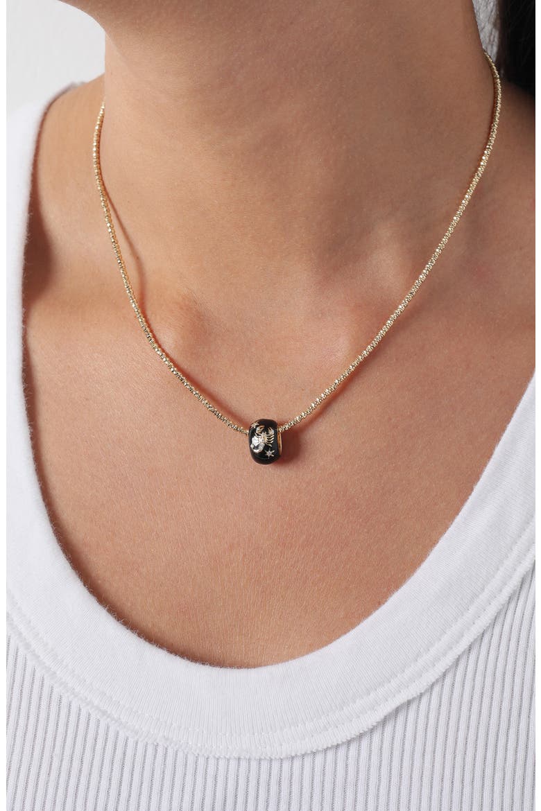 Diamond Zodiac Pendant Necklace, Alternate, color, YELLOW GOLD - CANCER