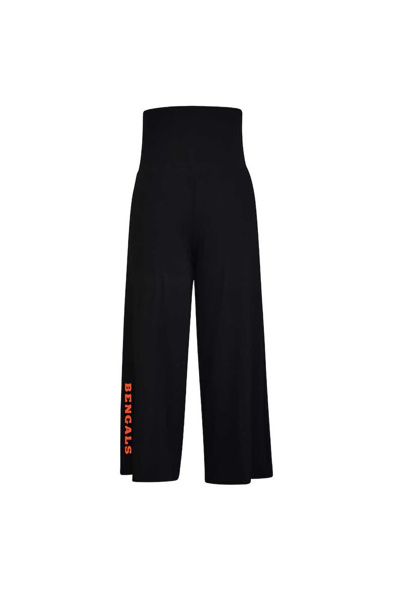 Women's Kiya Tomlin Black Cincinnati Bengals Culotte Lounge Pants, Alternate, color, Black