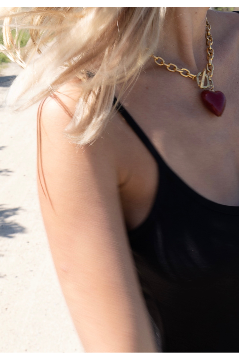 Amore Necklace, Alternate, color, Cuore Red