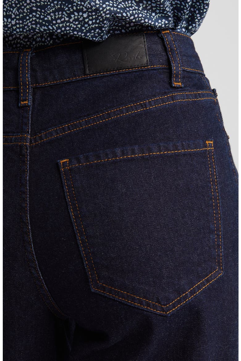 The Getty High Waist Raw Hem Crop Wide Leg Jeans, Alternate, color, MIDNIGHT BLUES RAW HEM