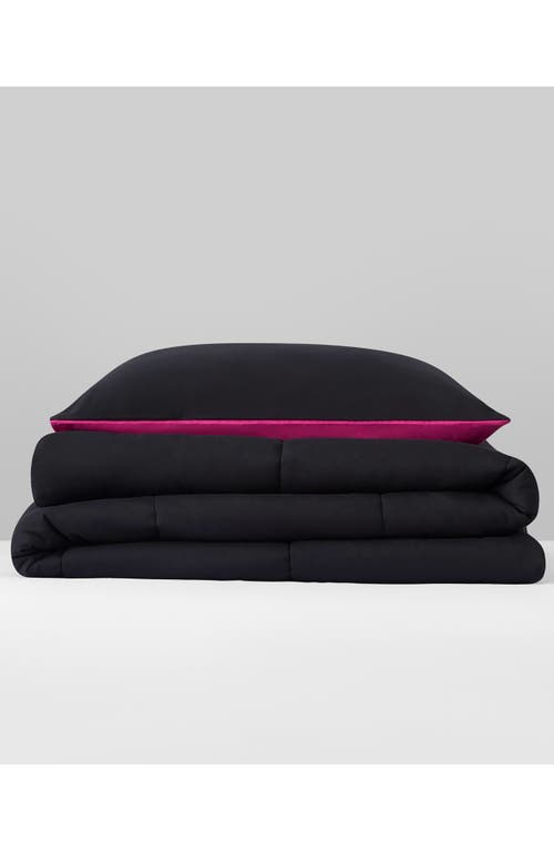 The Sheet Lab Reversible Comforter Set In Black