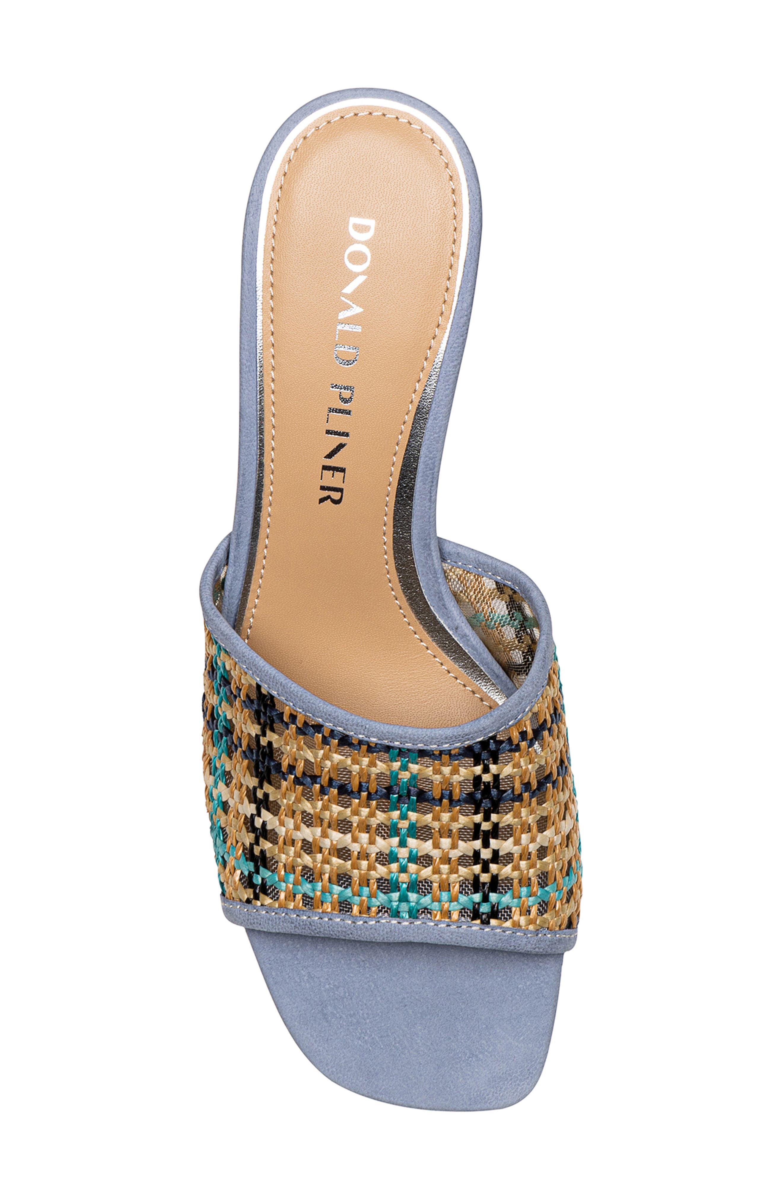 Donald Pliner Raffia Slide Sandal, Alternate, color, Navy Multi