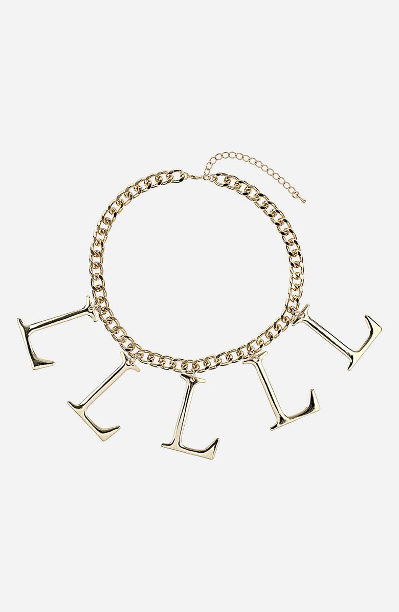 Topshop Multi Initial Pendant Necklace, Main, color, 