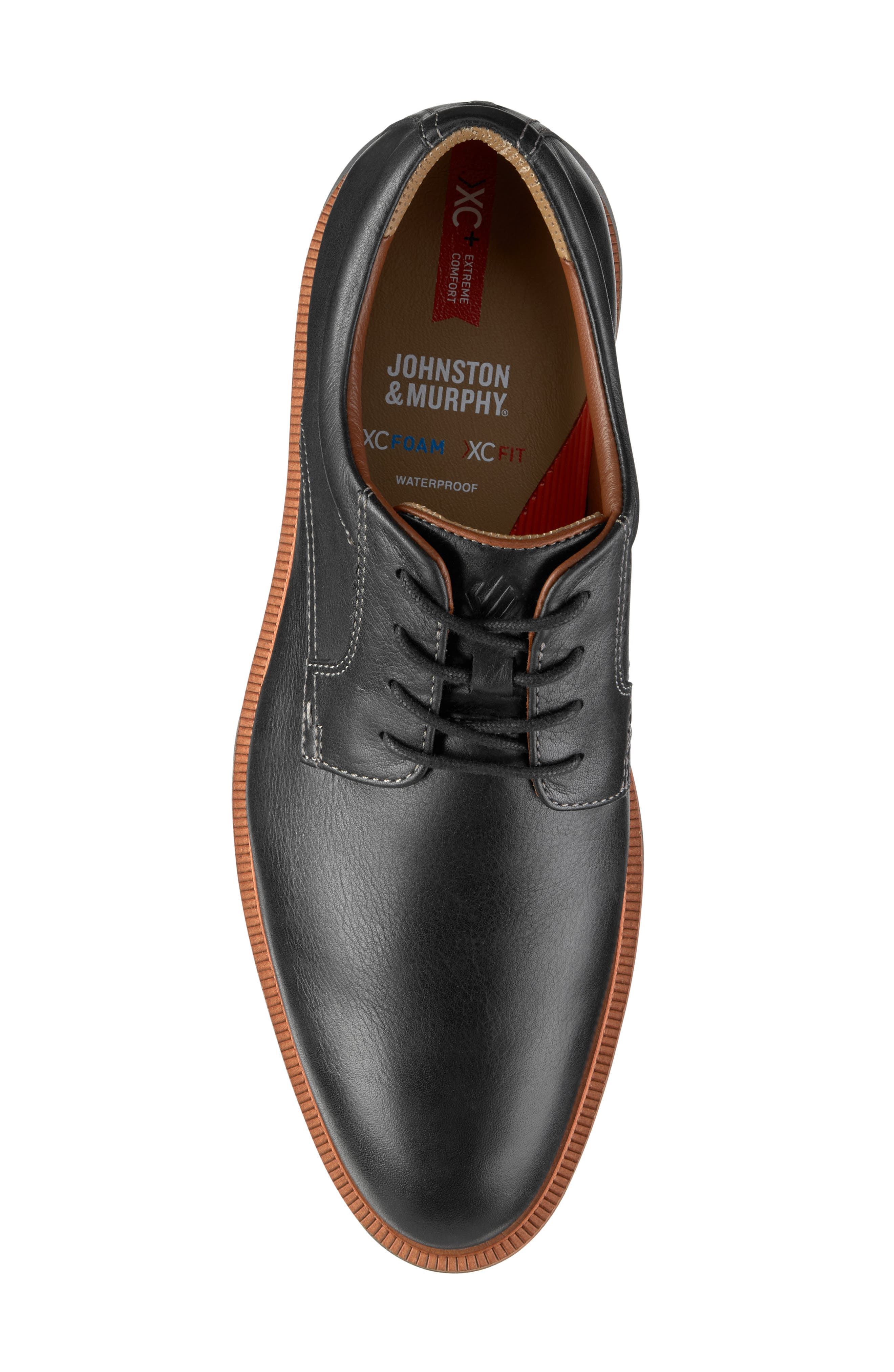 Parker Waterproof Plain Toe Derby, Alternate, color, BLACK/ BROWN WATERPROOF FG
