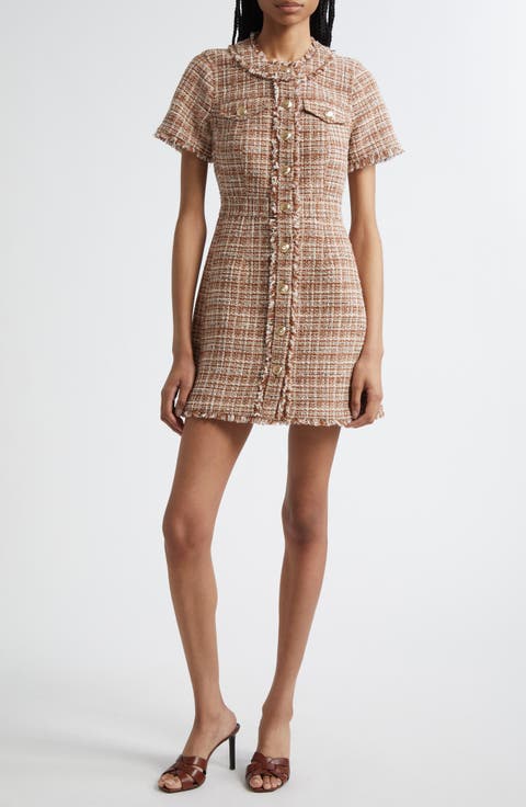 ワンピース JOSEMOON CLASSIC TWEED MINI DRESS CLASSIC TWEED MINI DRESS(36 GREY): DRESSjosemoon