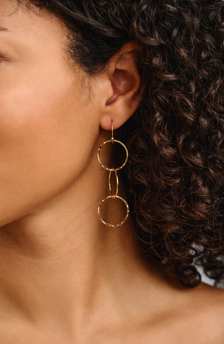 Kiara by Ki-ele Trinity Trio Linear Drop Earrings, Alternate, color, 