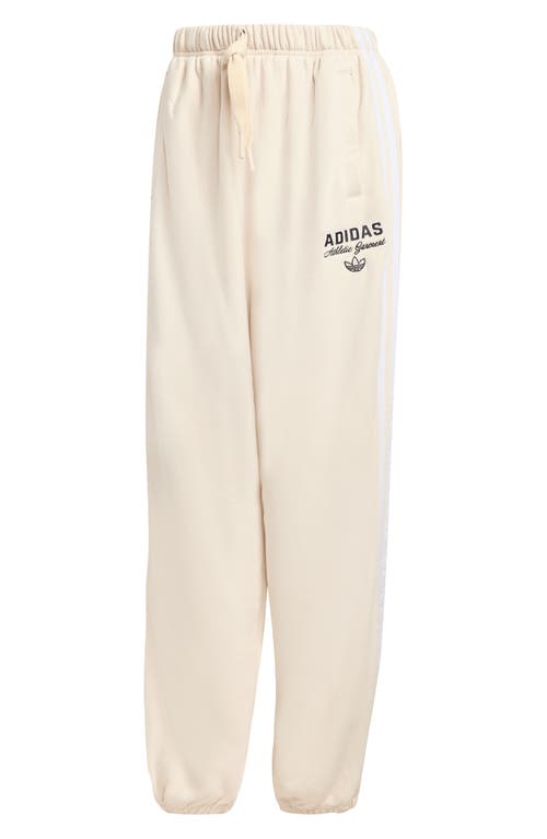 Adidas Originals Athl Dept French Terry Graphic Sweatpants In Neutral