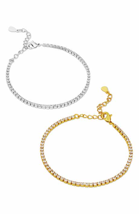 Set of 2 Cubic Zirconia Tennis Bracelets