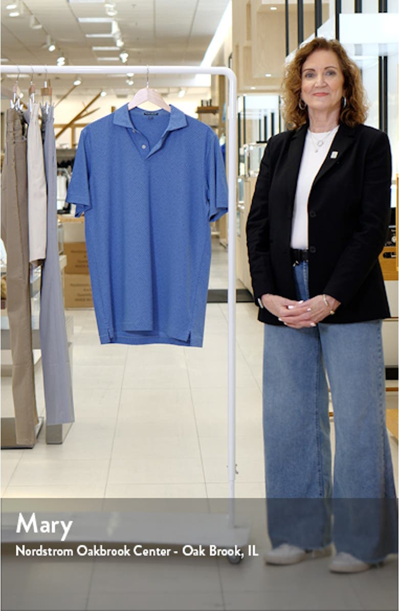 Crown Crafted Staccato Geo Print Performance Golf Polo, sales video thumbnail