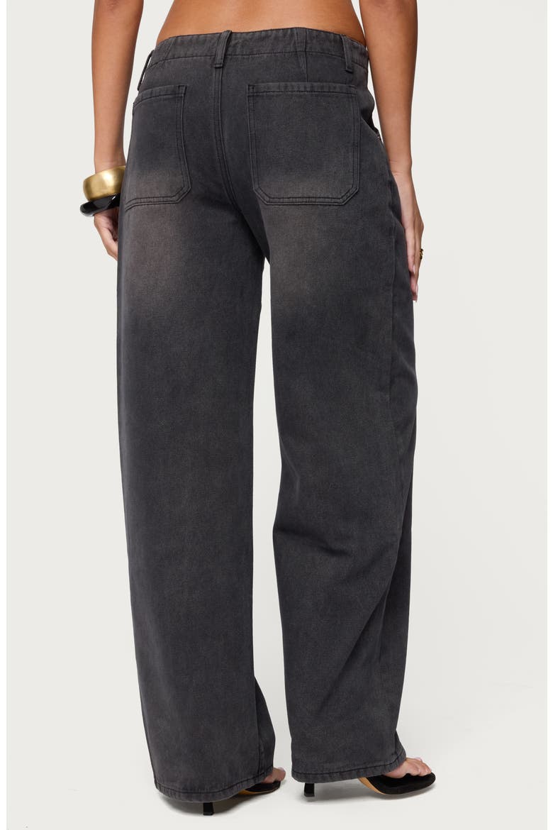 Aliyah Low Rise Wide Leg Jeans, Alternate, color, BLACK-WASHED