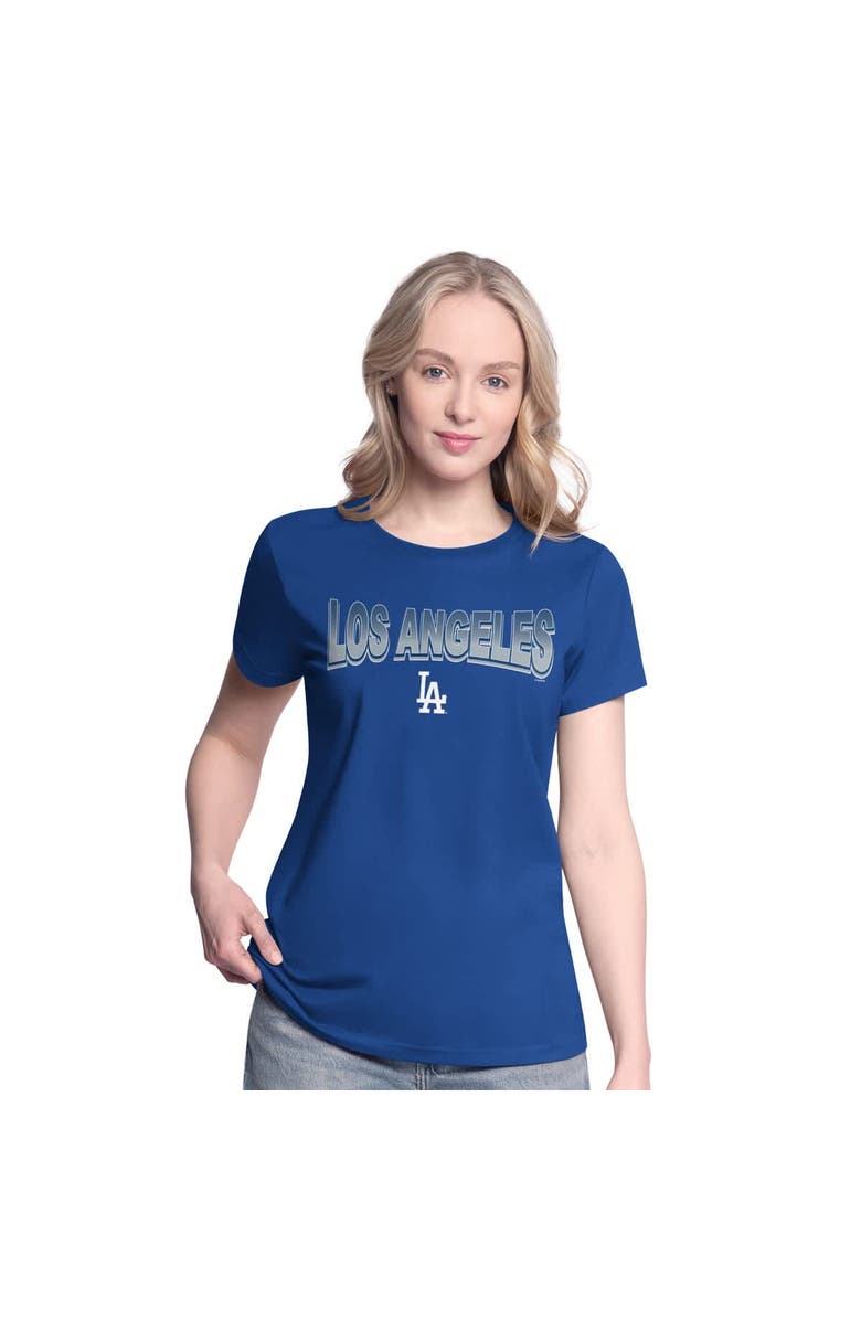 G-III 4HER BY CARL BANKS Women's G-III 4Her by Carl Banks Royal/Bright Heather Ceramic Los Angeles Dodgers T-Shirt and Hoodie Combo Pack, Alternate, color, Royal