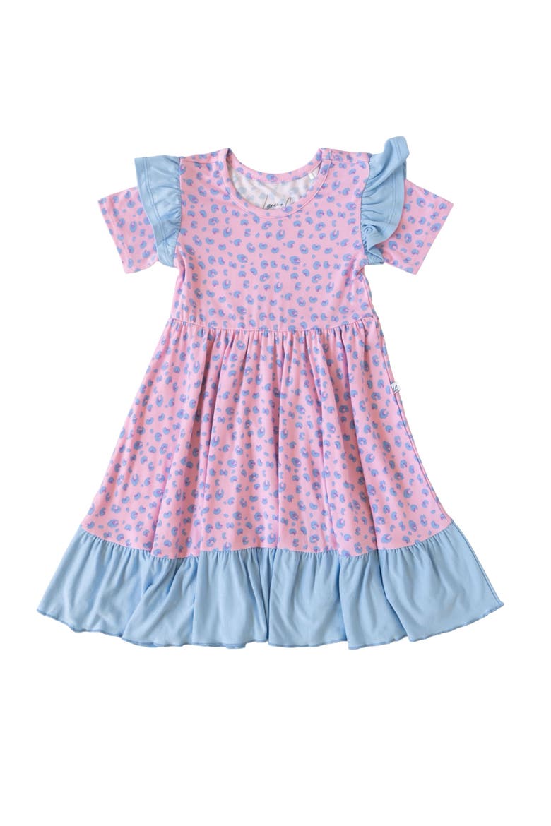Lillian Ruffle Spin Dress, Main, color, Leopard