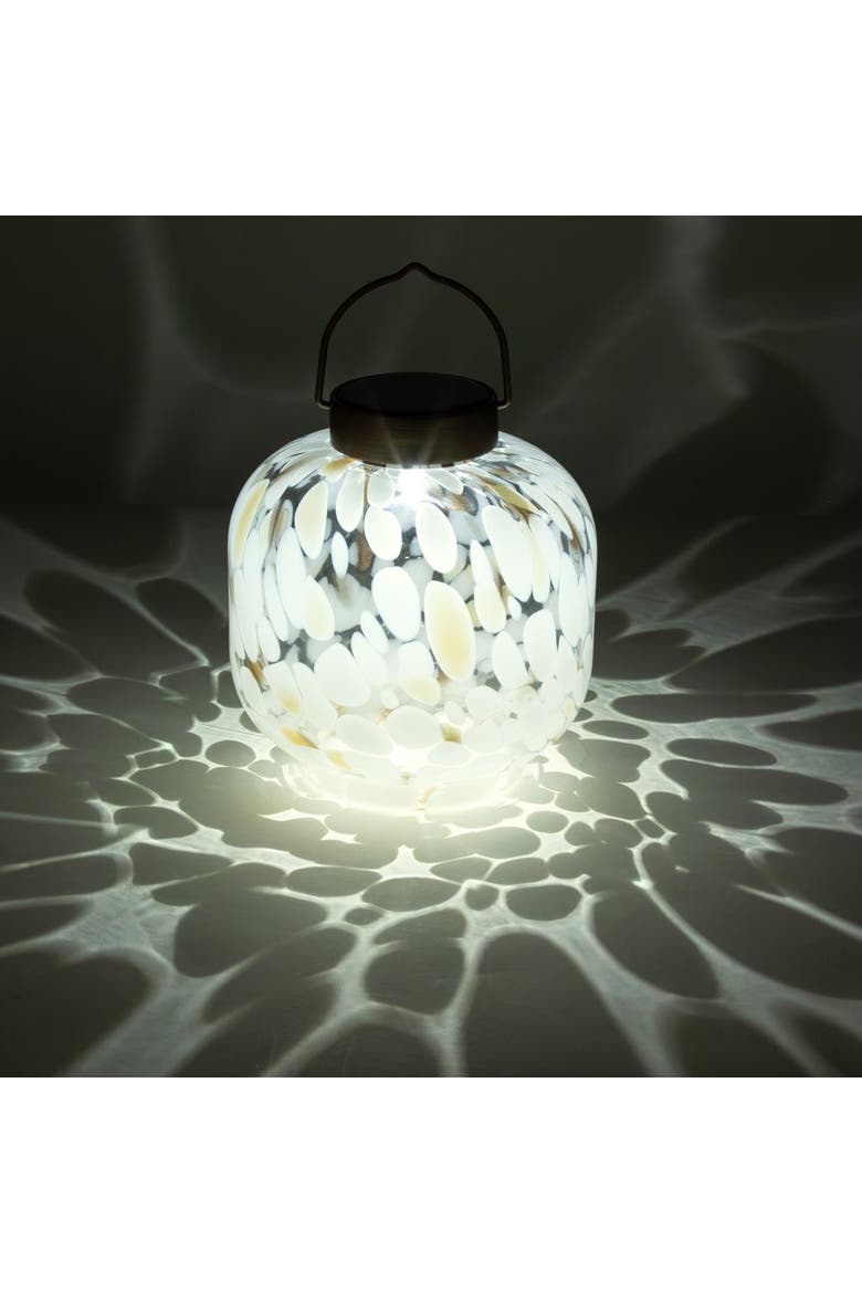 Cabin Solar Lantern Handblown Glass, Alternate, color, Toasted Marshmellow