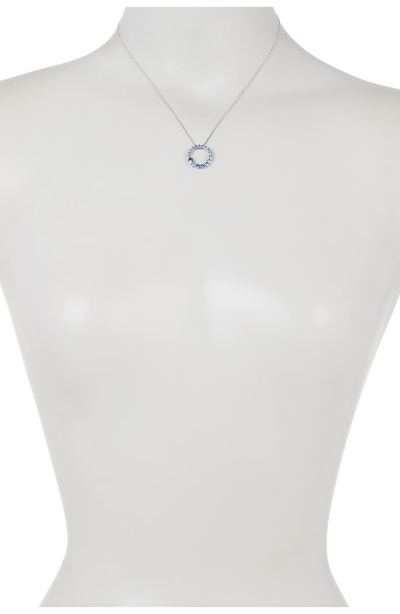 SUZY LEVIAN Sterling Silver Blue Sapphire Journey Pendant Necklace, Alternate, color, 