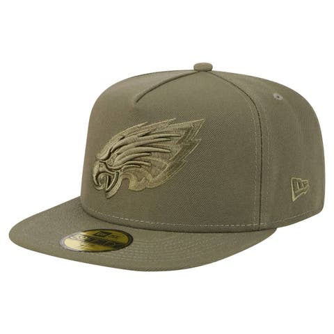 Men's New Era  Olive Philadelphia Eagles Color Pack A-Frame 59FIFTY Fitted Hat