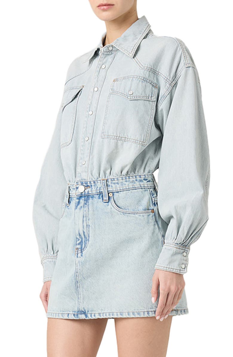 BLANKNYC Long Sleeve Denim Minidress, Alternate, color, Piece By Piece