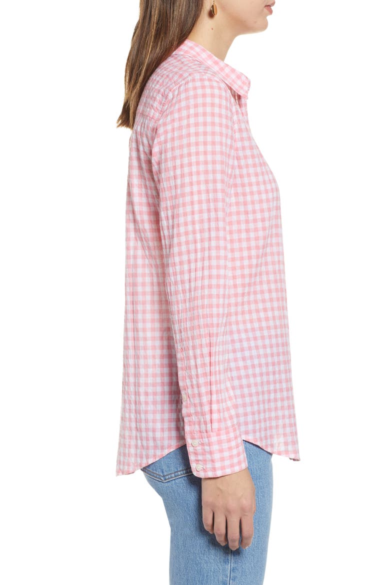 Classic Boyfriend Shirt, Alternate, color, PINK S- WHITE GINGHAM