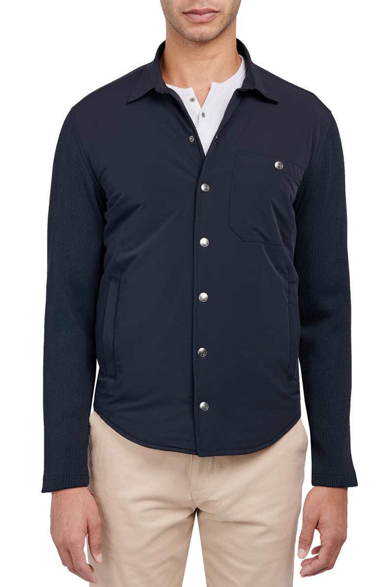 W.R.K Owen Snap-Up Shirt Jacket, Main, color, Navy