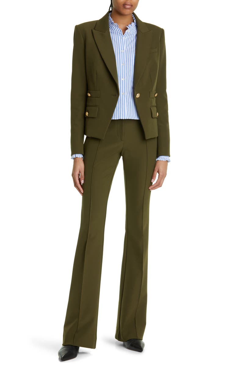 Veronica Beard Hibiscus Flare Leg Trousers, Alternate, color, 