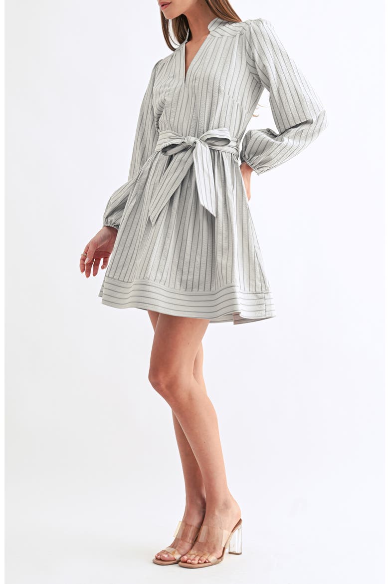 Marnie Stripe Minidress, Alternate, color, GREY