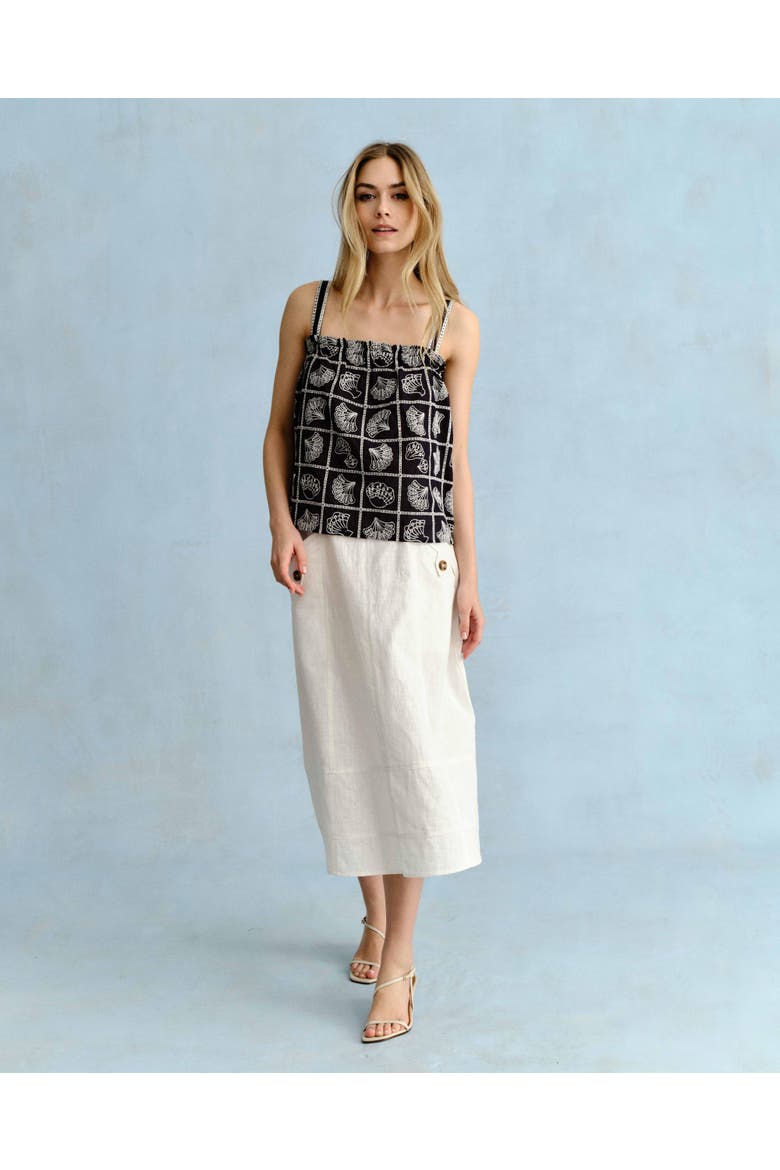 Leah Eyelet Tank, Alternate, color, Midnight Blue