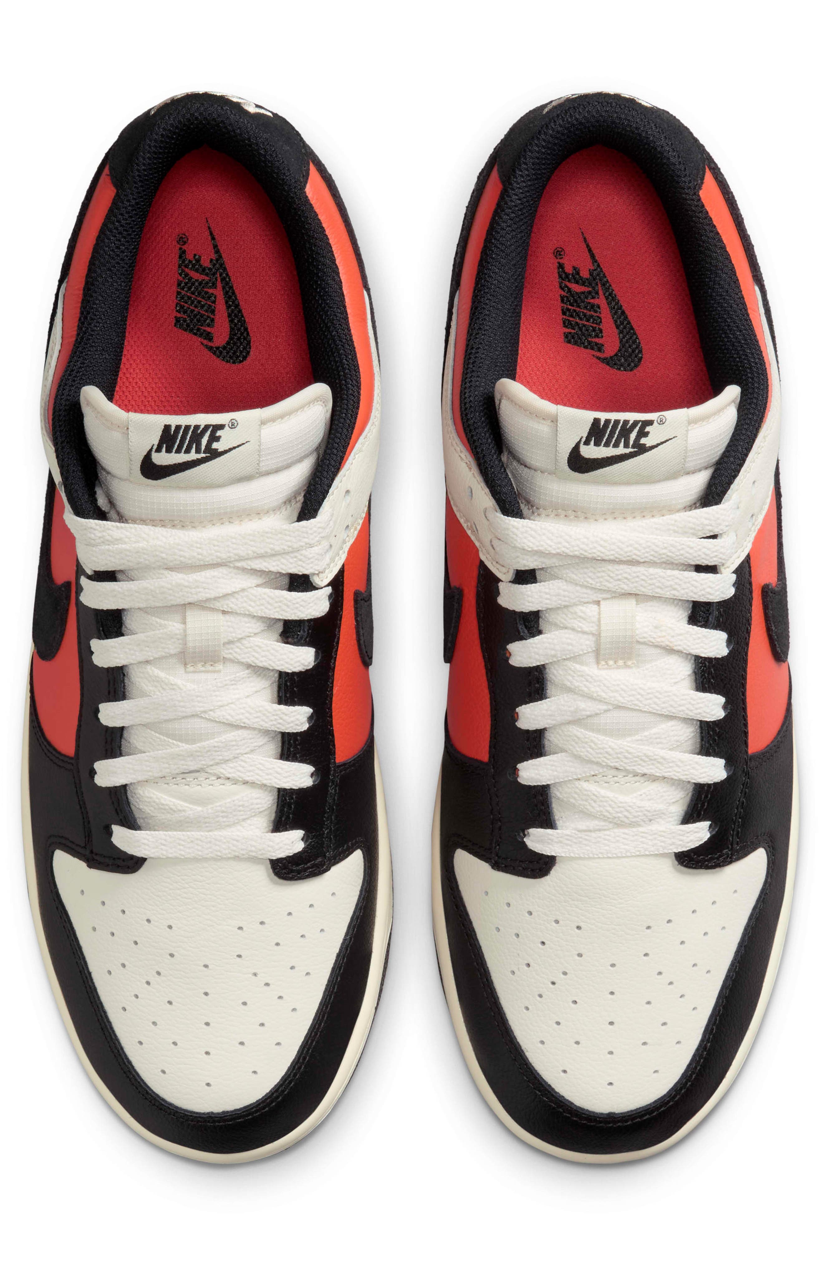 Dunk Low Retro Basketball Sneaker, Alternate, color, PHANTOM/ CORAL/ IVORY/ BLACK