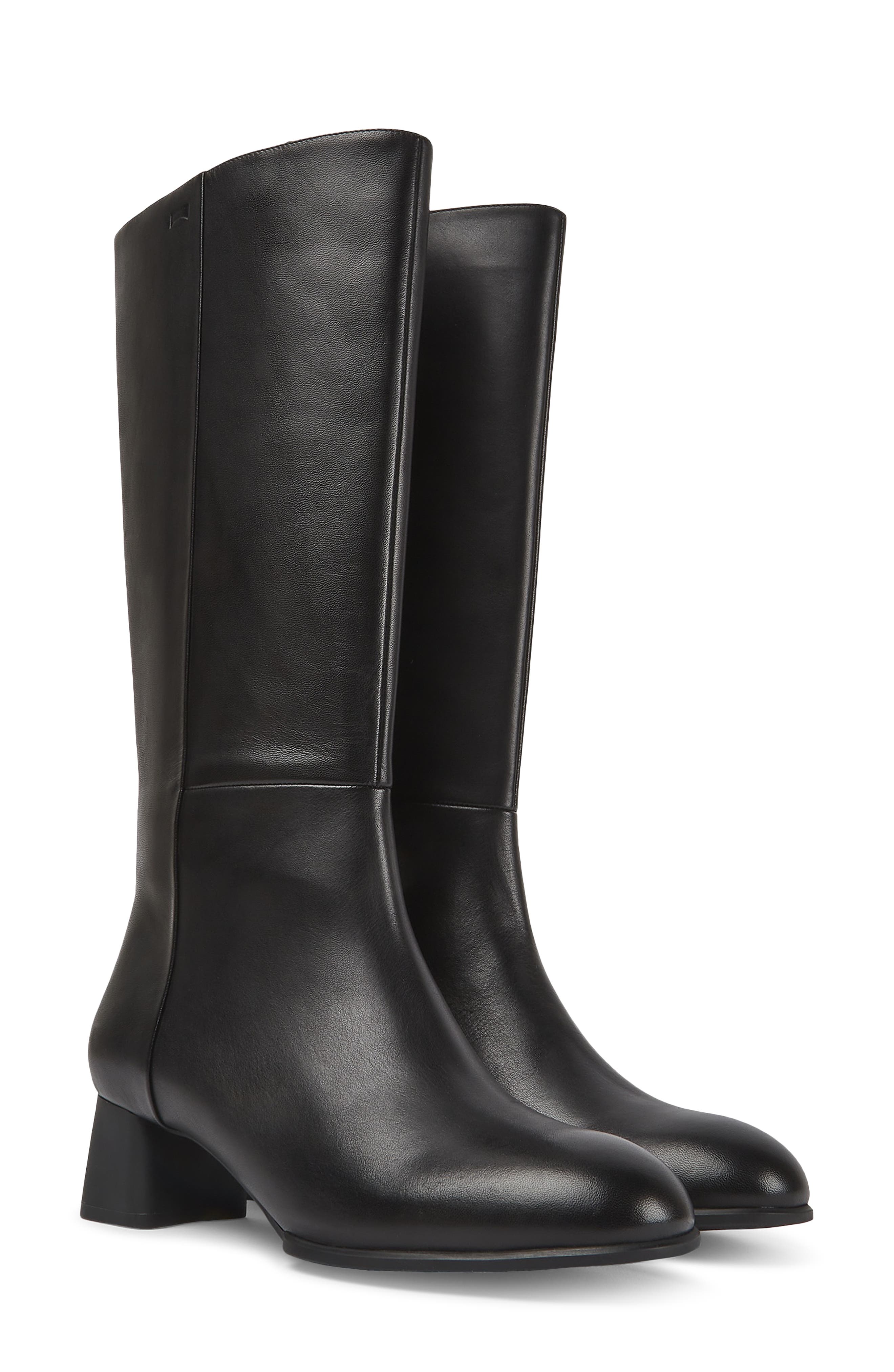 Camper Katie Block Heel Boot, Main, color, Black