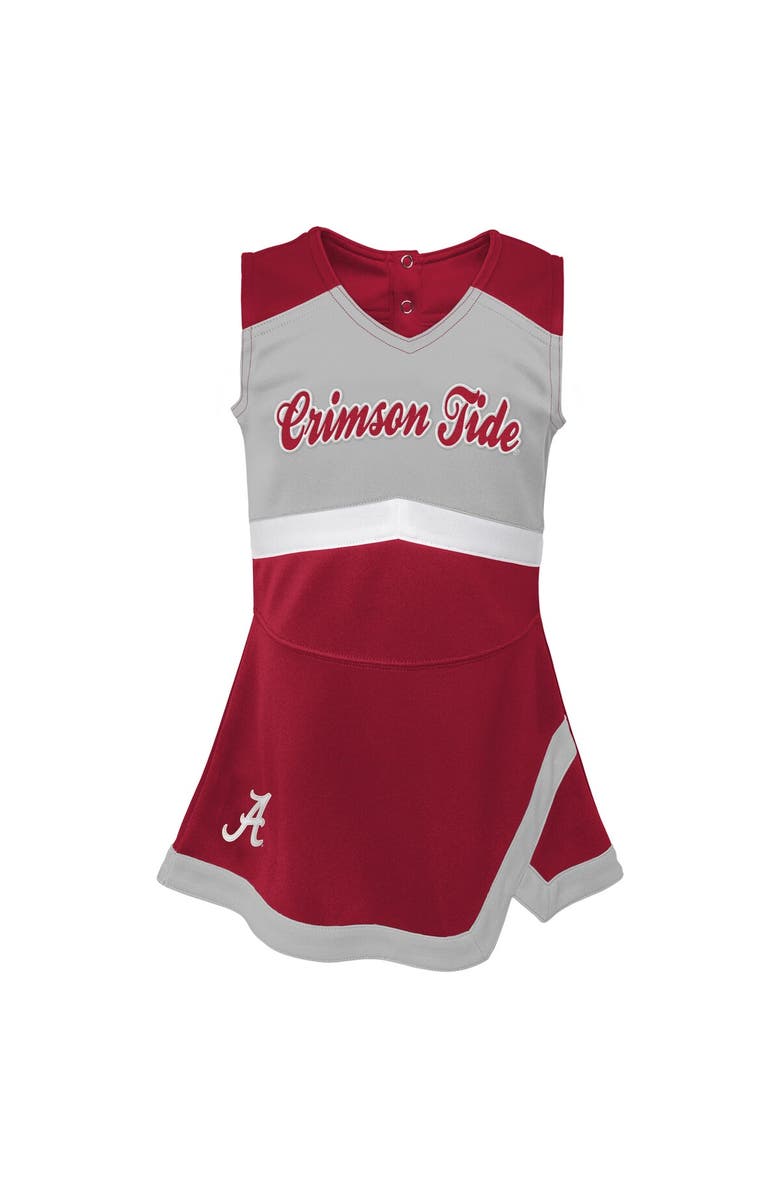 Outerstuff Girls Youth Crimson Alabama Crimson Tide Cheer Captain Jumper Dress, Alternate, color, Crimson