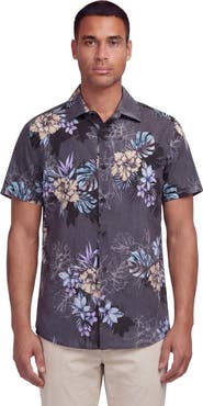 Lords of Harlech Exotic Floral Mens Linen Printed Shirt