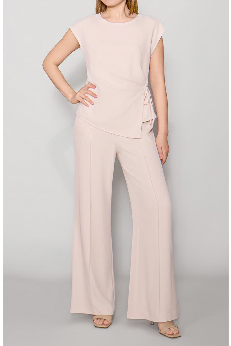 Asymmetrical Luxe Crepe Top, Alternate, color, BONE
