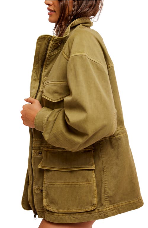 FREE PEOPLE FREE PEOPLE ARYA COTTON TWILL UTILITY JACKET 