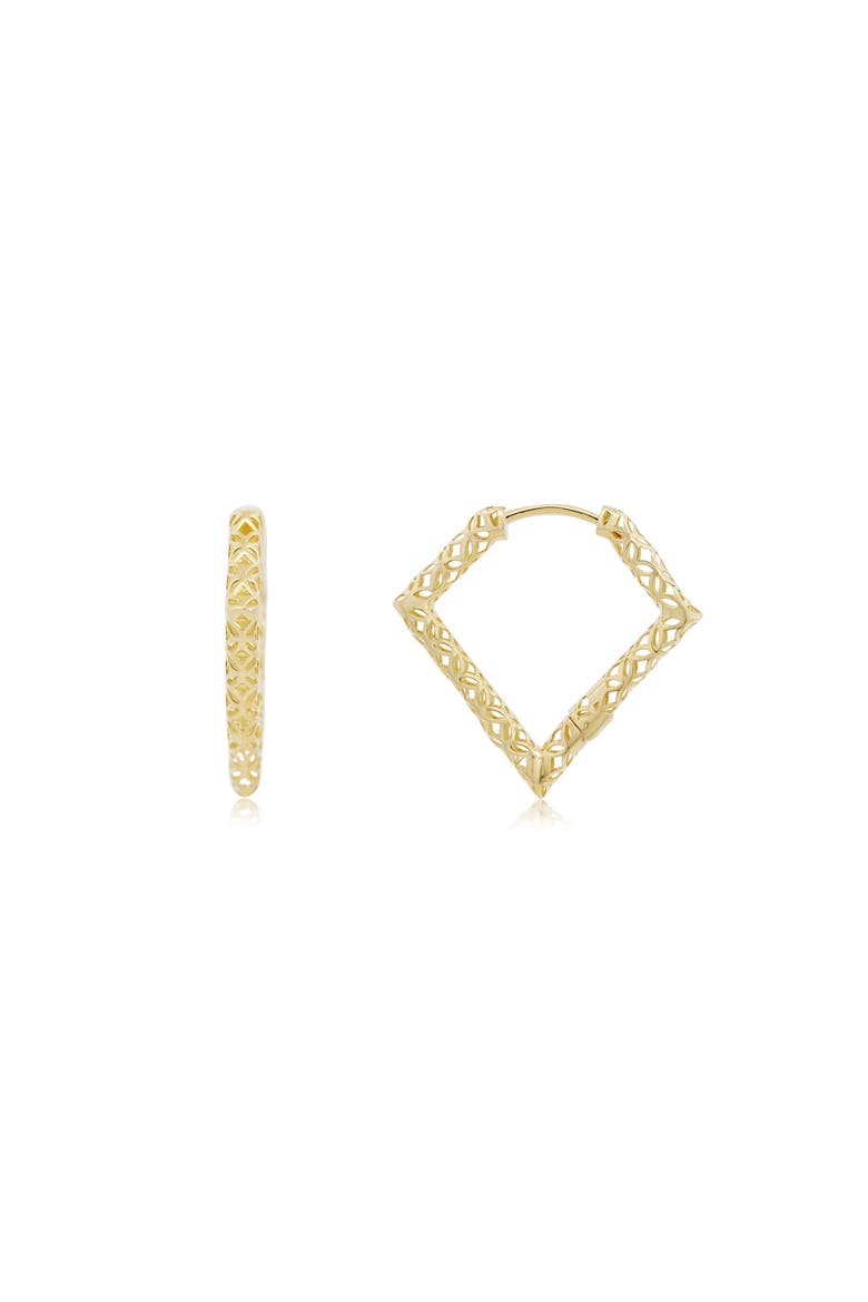 Geometric Gold Hoop Earrings, Main, color, Yellow Gold