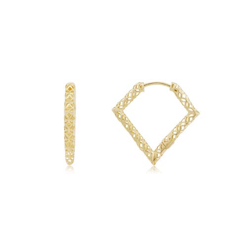 The Lovery Fine Jewelry Geometric Gold Hoop Earrings In Gold
