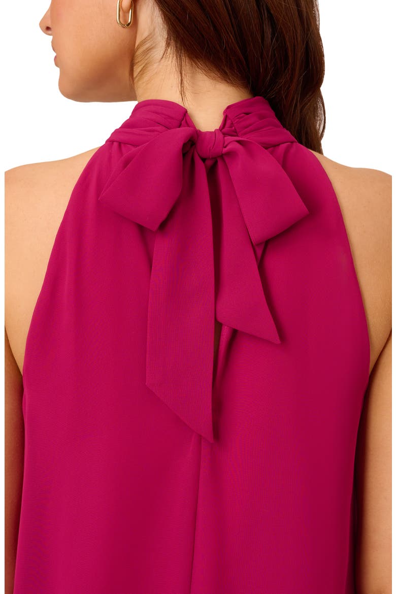 Halter Neck Chiffon Dress, Alternate, color, MAGENTA