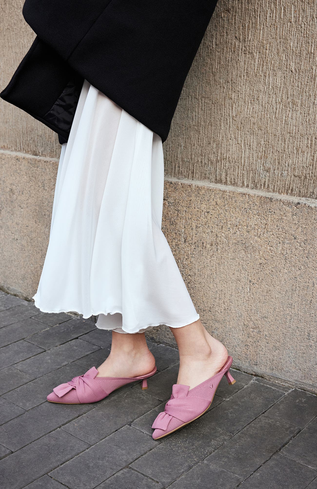 Samira Pointed-Toe Bow Sandals, Alternate, color, Mauve