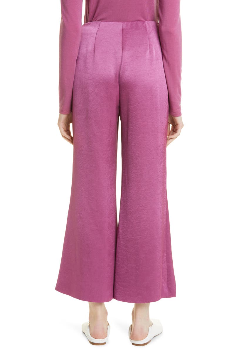 Vince Satin Crop Flare Leg Pants, Alternate, color, 