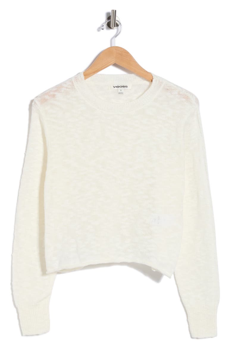 Slub Beach Sweater, Alternate, color, IVORY