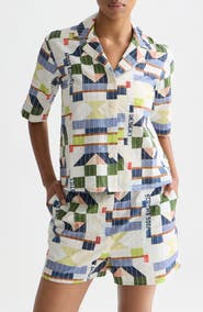 Scotch & Soda Embroidered Cotton Button-Up Shirt