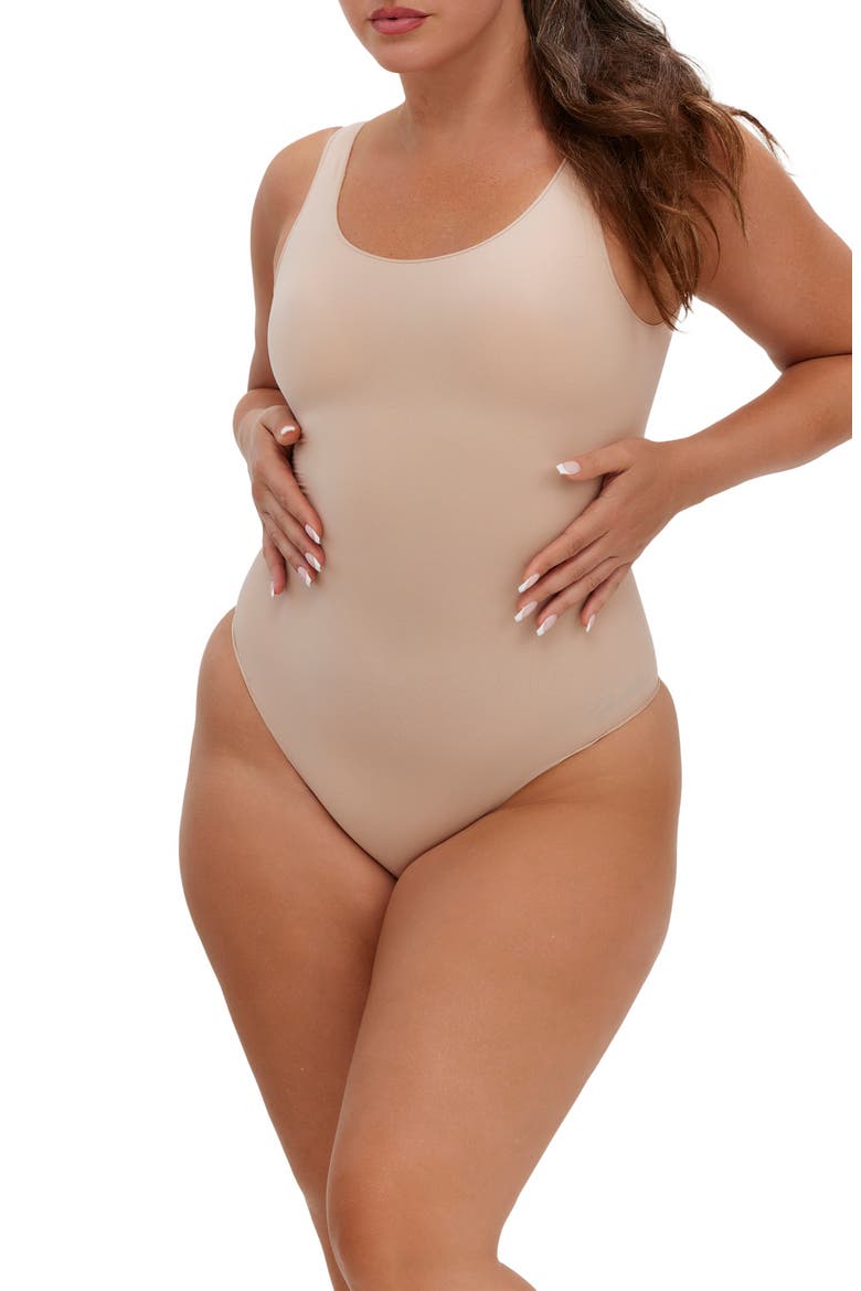 Seamless Forming Scoop Neck Bodysuit, Alternate, color, Nude