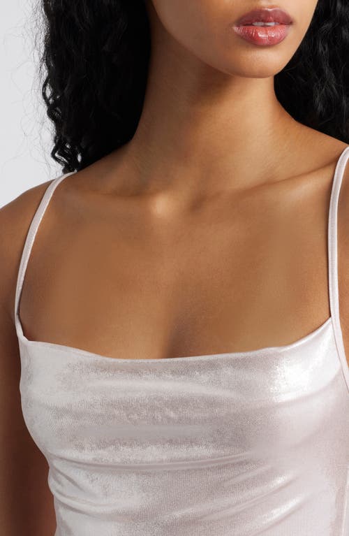 Bp. Foil Cowl Neck Mini Slipdress In Multi